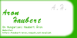 aron haubert business card